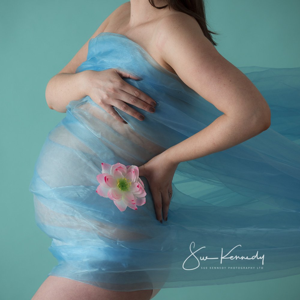 maternity studio portrait of a pregnant woman