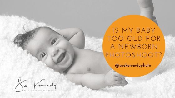 blog header images with a black & white photo of a 5 month old baby