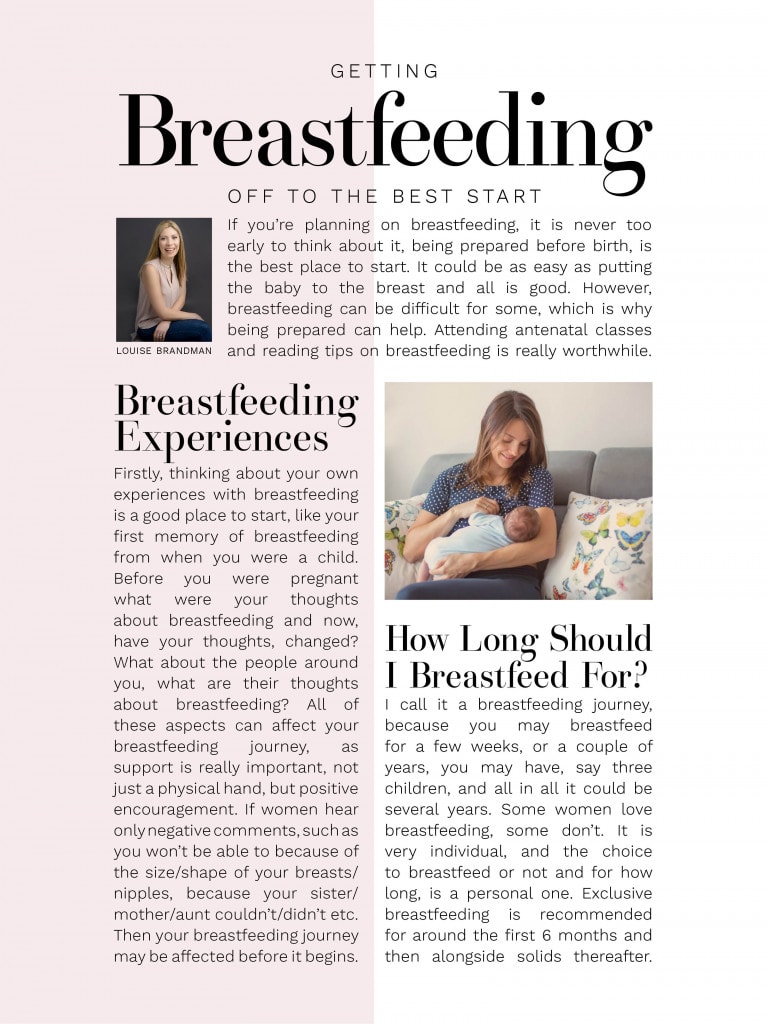 Article graphic on "getting breastfeeding off to the best start"