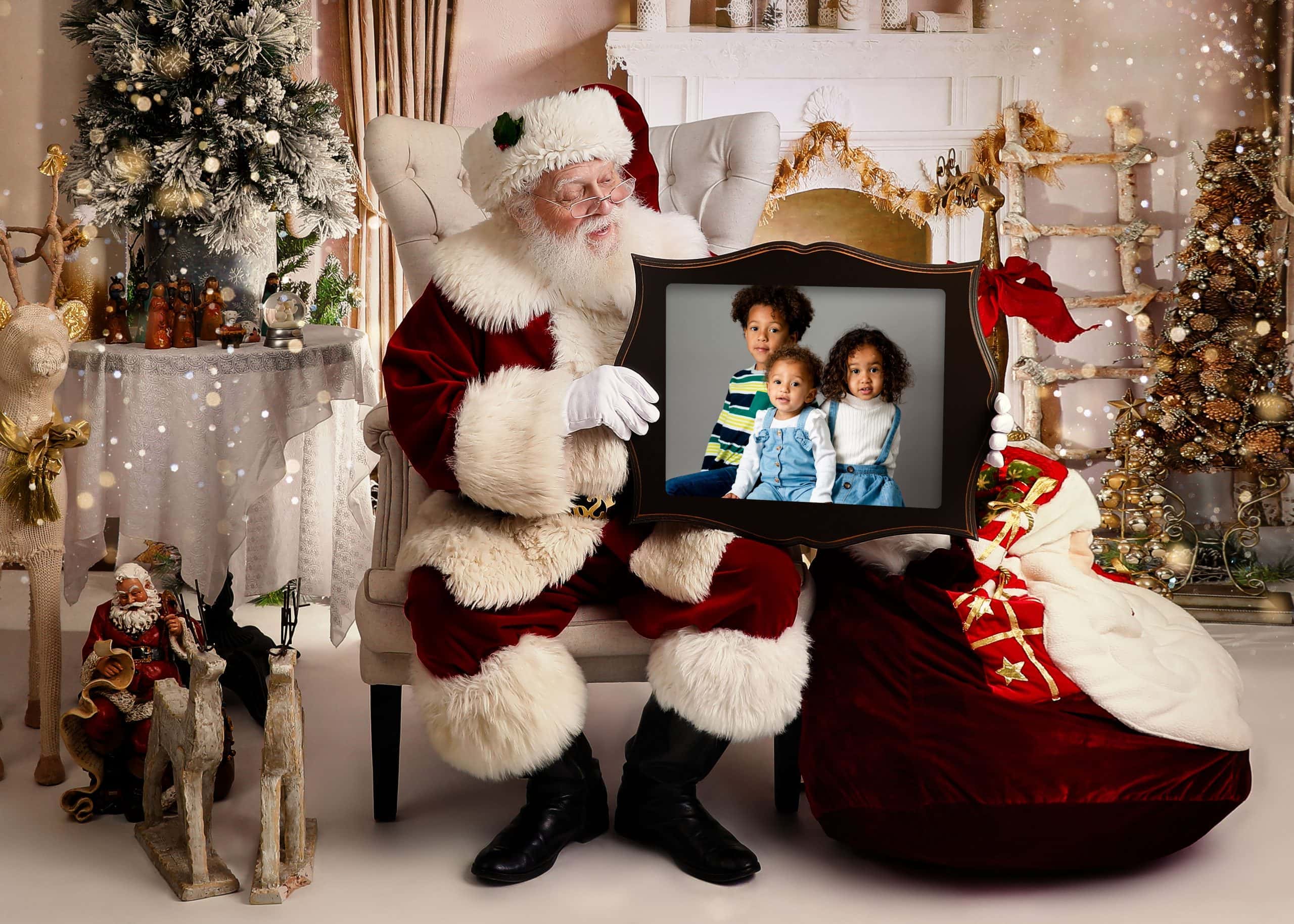 photo with santa using clients own image