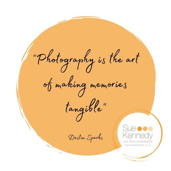 graphic for a quote ”Photography is the art of making memories tangible” Destin Sparks