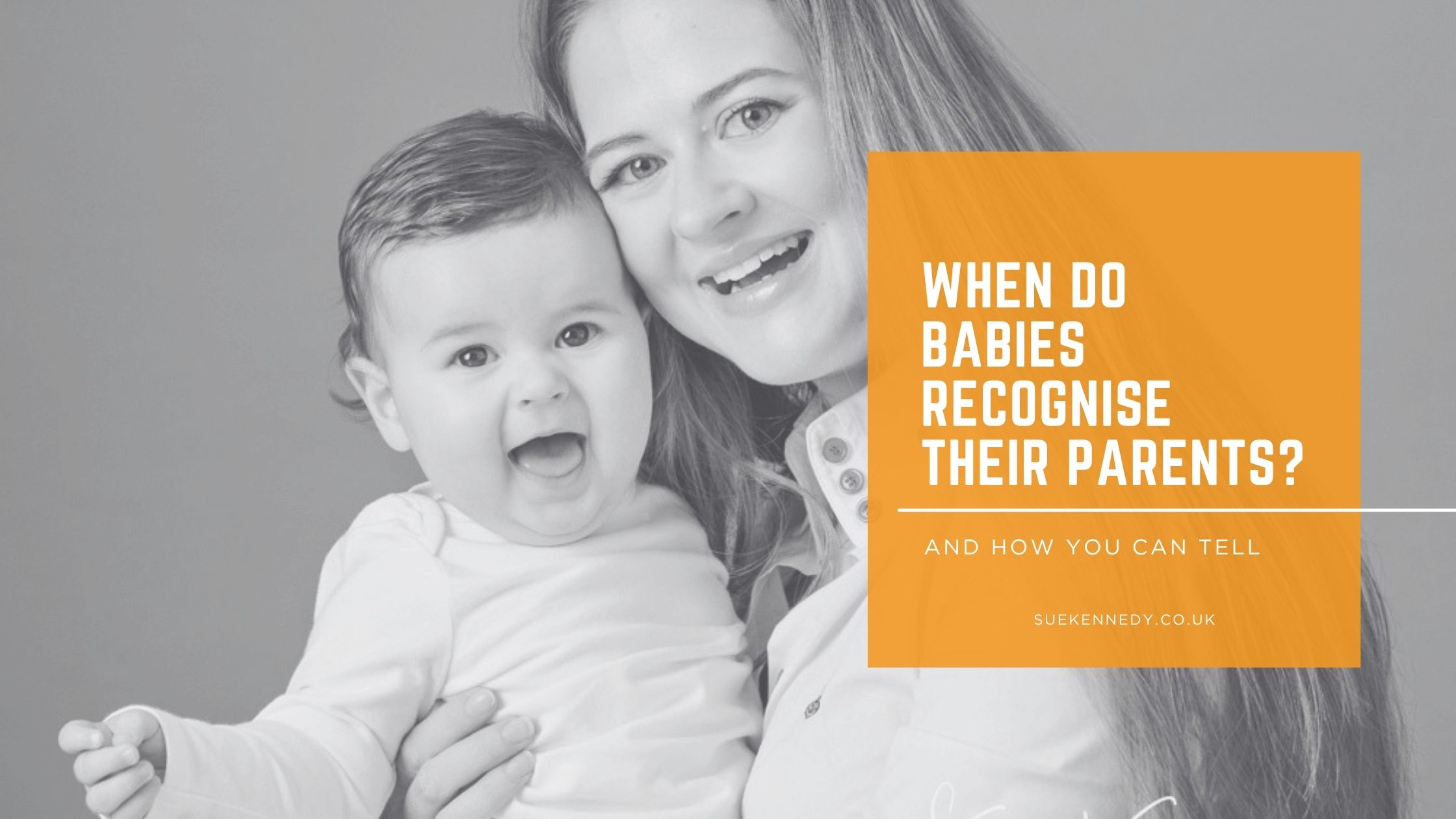 When Do Babies Recognise Their Parents Mother and baby laughing together during a portrait session at Sue Kennedy Photography