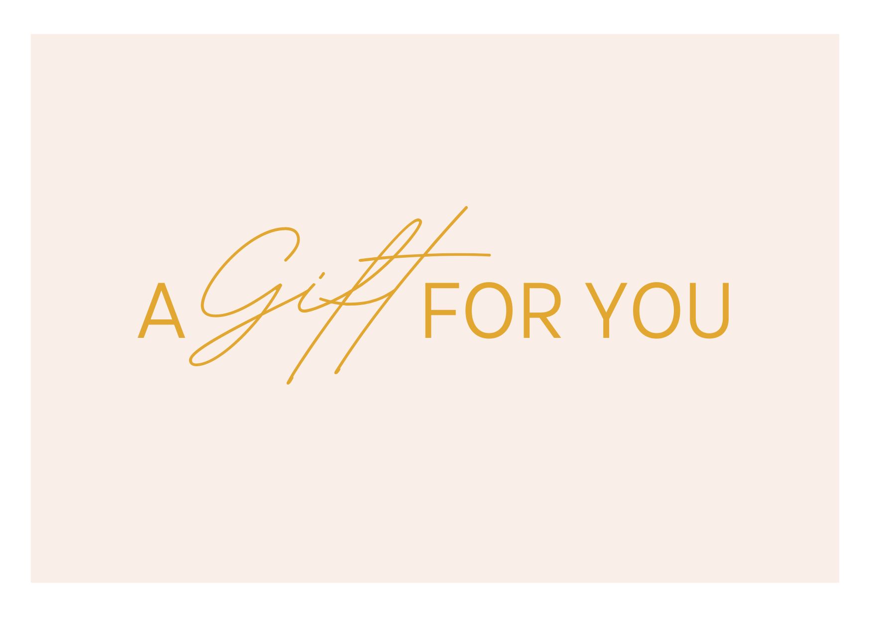graphic with the words 'a gift for you' for the portrait gift voucher page.
